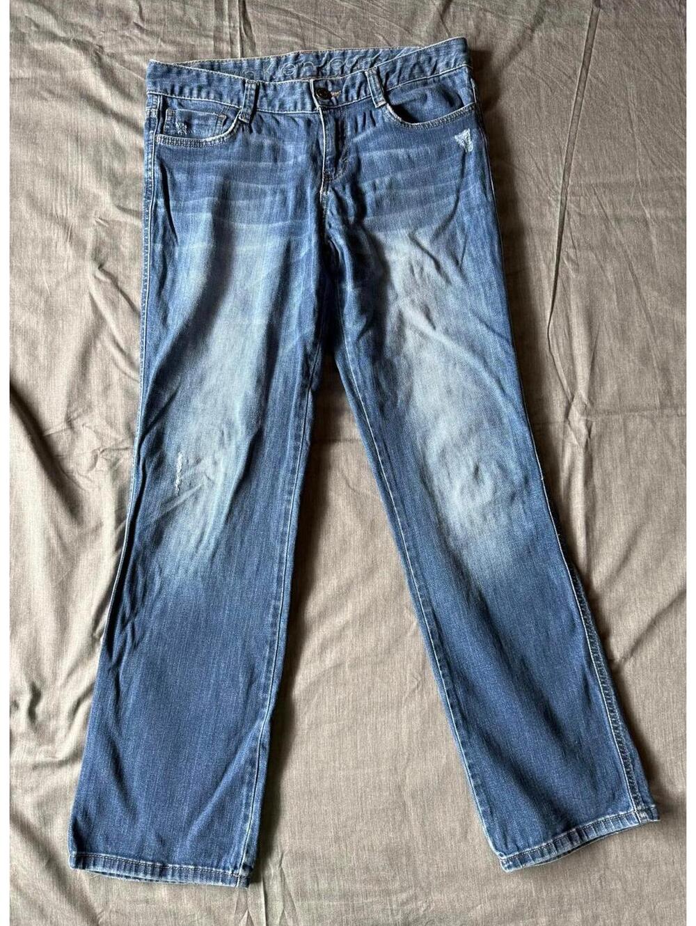 Calvin Klein Women’s 29/8 Straight Denim Blue Jeans 34x31 Y2kK Mid Rise